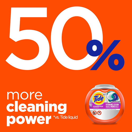 Tide Hygienic 10x Pods - Detergente Para Ropa 63 Unidades,