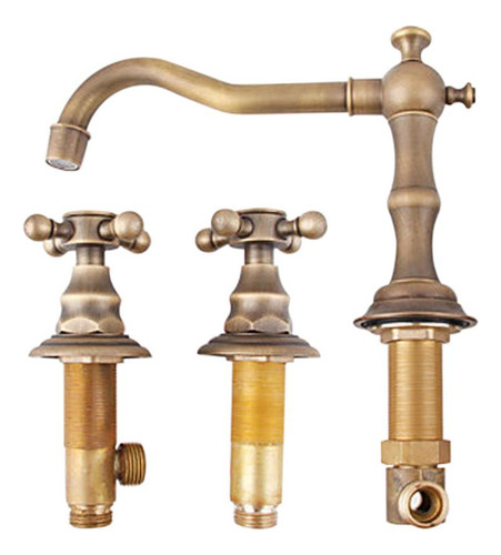 Brass - Manijas, Tres Orificios, , Rotar, Lavabo,