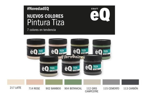 5 Potes De Pintura A La Tiza Eq Arte 200cc  