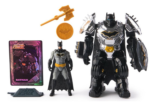 Dc Comics, Boneco Batman 10cm Com Armadura Metal Force