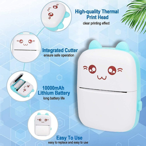 Imagen 5 de 9 de Mini Impresora Térmica Inalámbrica Portátil Bluetooth