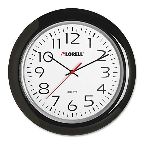Lorell Reloj De Pared Con Numeros Arabigos 13  14 Pulgadas M