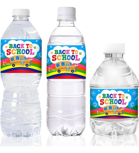 Etiquetas Para Botellas Agua Regreso Clases 24 Unidades Calc