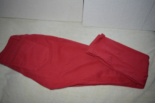 Vaquero Pantalón Mujer Lolita Licra Talle 38 Rojo