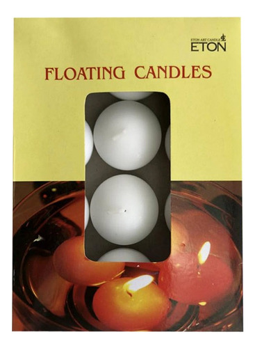 Vela Flotante Blanca Pack 12 Unidades 4cm Decoracion Velas