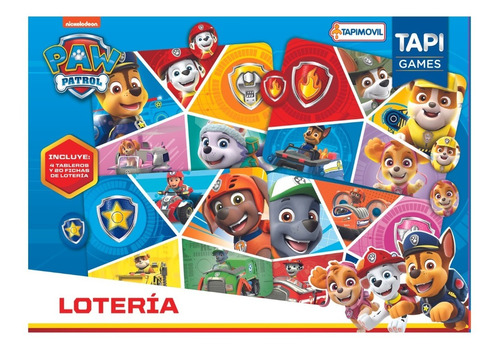 Loteria Paw Patrol Juego Mesa Didactico Chase Estimulacion.