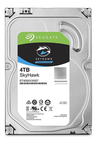 Seagate Disco D Interskyhawk 4tb Vigi 3.5  Sata 6gb B