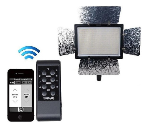 Iluminador Led Yongnuo Yn900 C/fonte +2 Bat + Carreg + Tripé