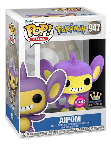 Funko Pop!games Pokemón Aipom 947 Flocked