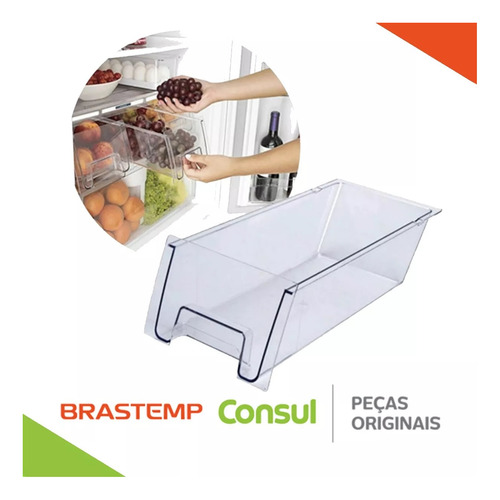 Gaveta Frutas Multiuso Geladeira Brastemp W10347199 Original
