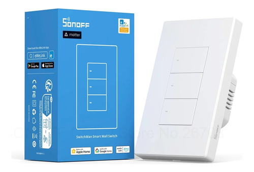Sonoff M5 Interruptor Matter Wifi 3 Botones Alexa Google