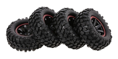 4pcs 1/10 Rc Buggy Tire 6 Radios Llanta Para 1/10 Hsp Redcat