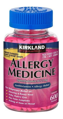 Medicamento Para Alergias Kirkland 600mintabs