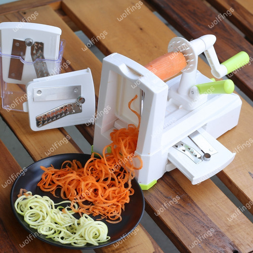 Imagen 2 de 10 de Espiralizador De Verduras Procesador Cortador Vegetales