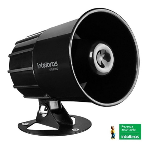 Imagem 1 de 5 de Sir 2000 Sirene Potente Com Fio 115 Db Intelbras Preta