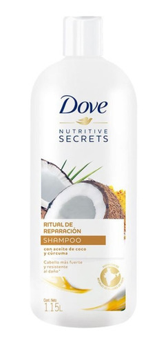 Shampoo Con Aceite De Coco Y Cúrcuma Dove 1l Dove