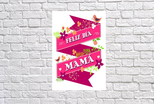 Vinilo Decorativo 40x60cm Feliz Dia Mama Madre Love Mami