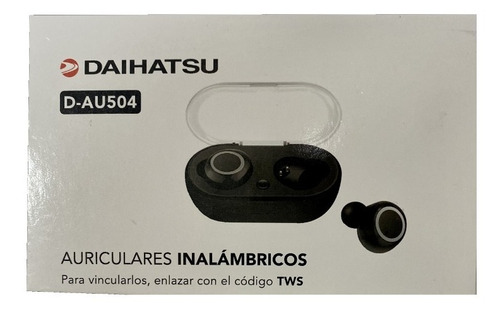 Auriculares In Ear Bluetooth 5.0 Daihatsu D-au504 10 Metros Color Negro