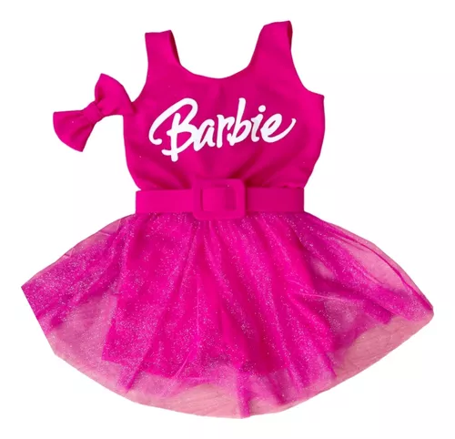 Macacão Roupa Body Fantasia Infantil Barbie Girl Menina