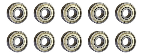Kit Com 10 Rolamentos 6201 Hms Zz - 12x32x10mm
