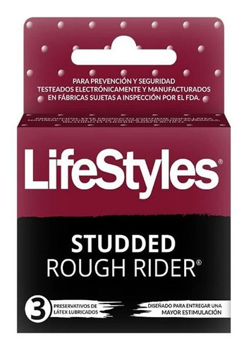 Preservativo Studded Rough Rider 3 Und