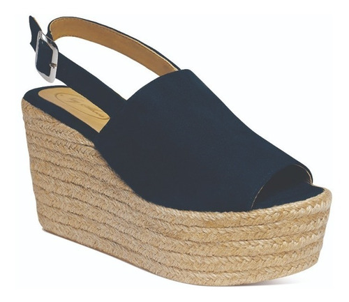 Sandalia Con Suela De Yute 9 Cm De Altura Devendi Denim Co