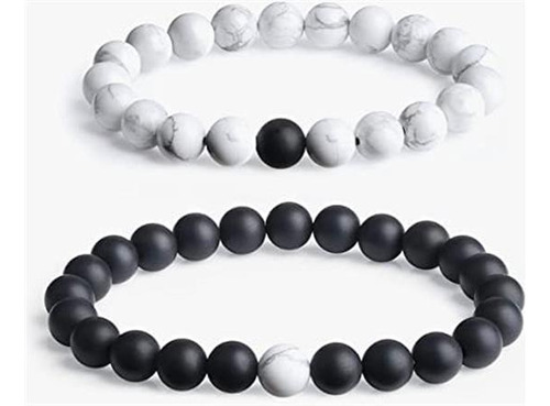 Pulseiras Com Contas De Distância Dele E Dela, Tamanho Únic