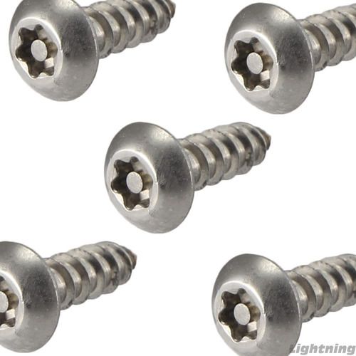 #12 X 1 Tornillo Seguridad Torx Cabeza Boton Chapa Acero 100