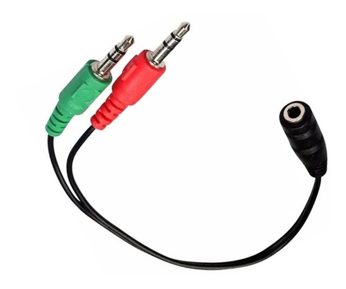 Cable Adaptador 2 Plug 3,5mm Macho A Jack Hembra Audio Pc