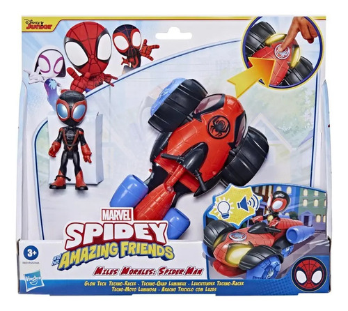 Figura Spidey Miles Morales Tecno-moto Luminosa