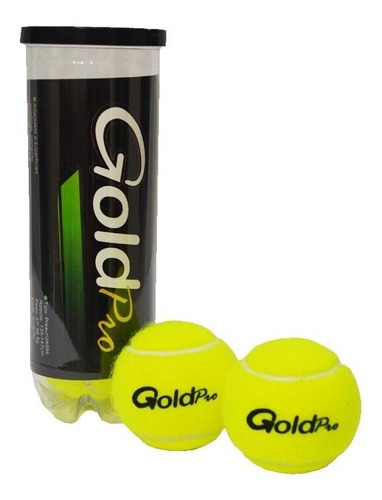 Tubo De Pelotas Tenis Gold Pro X3 C/financiacion