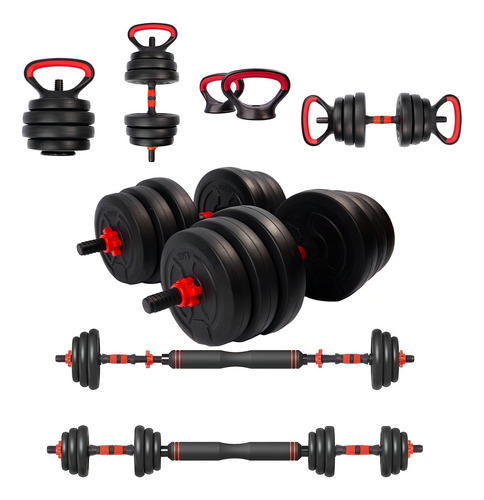 Kit de pesas rusas Halter Ring Bar 6 en 1 para culturismo, 30 kg, Yangfit
