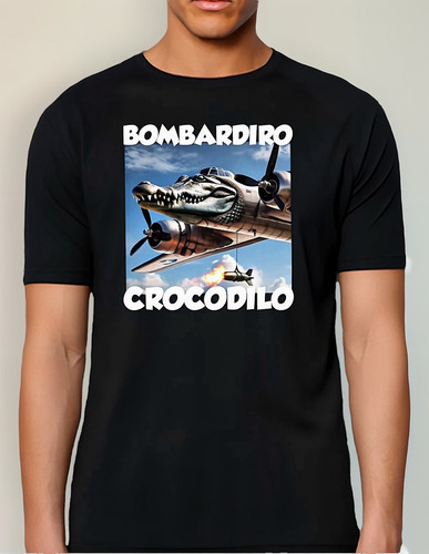 Remera Unisex Bombardiro Cocodrilo Meme Tralalero Algodón