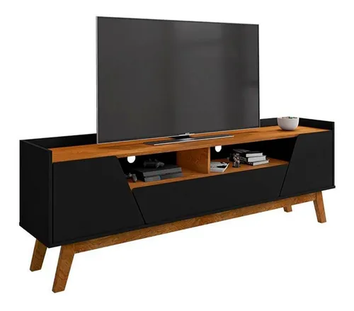 comprar Rack Tv 70 Florencia Negro Natural