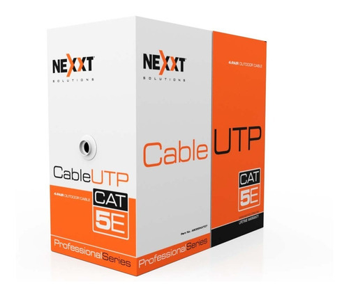 Cable Utp Cat5e Nexxt Bobina 305mts Exterior Negro