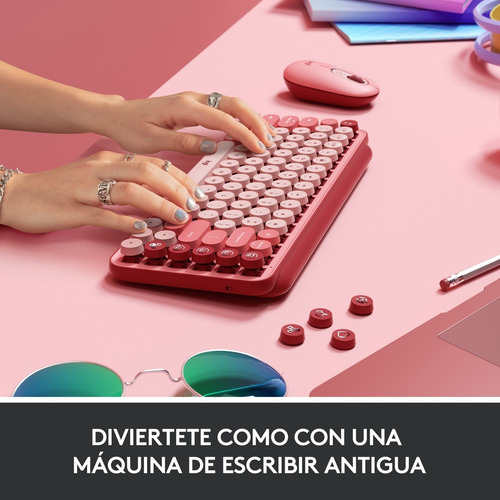 Imagen 4 de 9 de Teclado Inalámbrico Logitech Pop Heartbreaker, Teclas Emojis