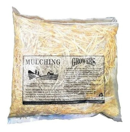 Imagen 1 de 5 de Paja De Trigo Mulching 20 Litros Growers Cultivo Indoor/exte