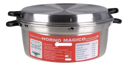 Horno Magico 32 Cm Queque Aluminio Con Parrilla Nuevo