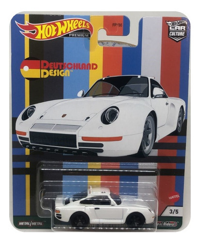 Hot Wheels Porsche 959 (1986) Car Culture Deutschland Design Color Blanco