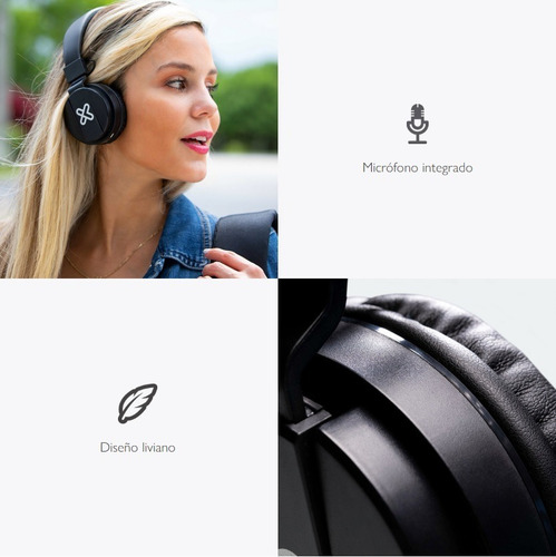 Imagen 4 de 5 de Audifono Diadema Bluetooth Klip Khs-620 Microfono Bateria
