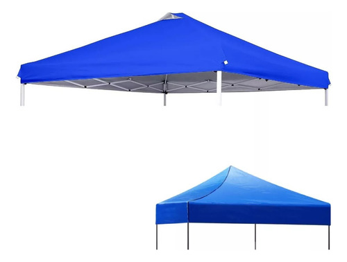 Toldo De Jardín Impermeable De Repuesto Azul De 3 X 3 M