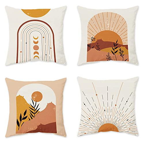 Fundas De Almohada Al Aire Libre Boho Abstractas Diseñ...