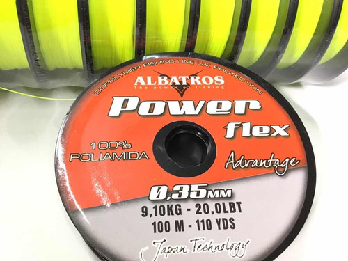 Nylon De Pesca Albatros Power Flex 0,35mm. X 200m. Continuos