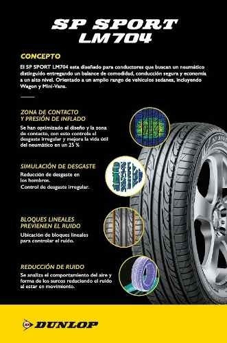 Kit X2 Cubiertas 205/65r16 (95h) Dunlop Sport Lm704
