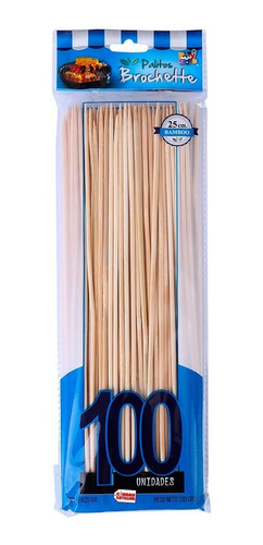 Palitos Brochette Bamboo X 100 25 Cm - Ciudad Cotillón 