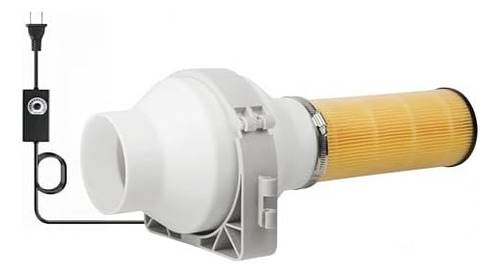 Ventilador De Conducto En Línea De 4 Pulgadas, Kit De Filtra