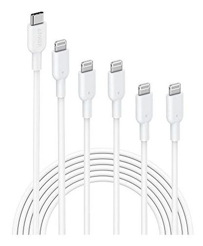 Set De 5 Cables Lightning A Usb C Anker De 3, 3, 6, 6 Y 10