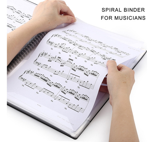(a) Music Folder Spirals Binder Organizer Music Binder Music