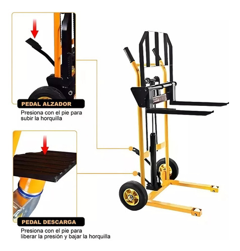 Carro De Transporte Con Elevador Hidraulico 200 Kg