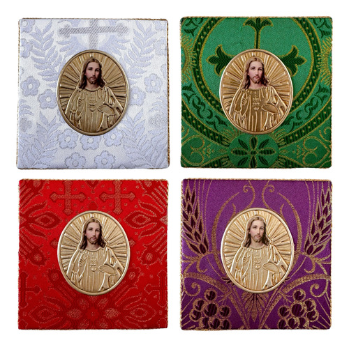 Palias Liturgicas Set De 4 Colores Con Imagen Religiosa